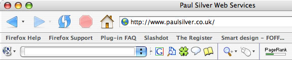 Firefox with PageRank indicator